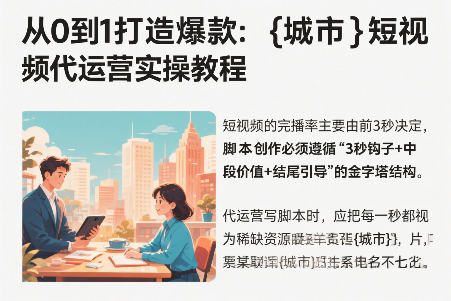 从0到1打造爆款：乐安短视频代运营实操教程